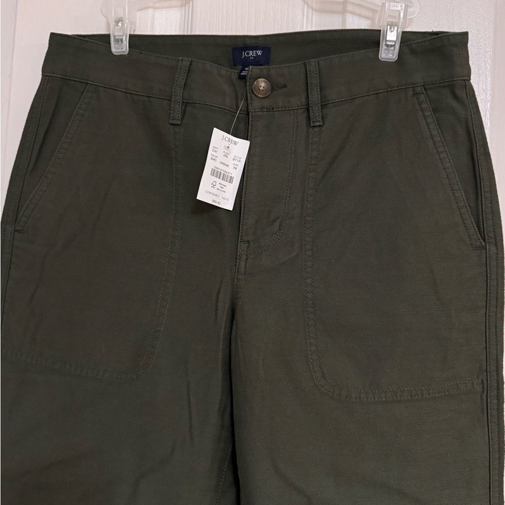 J.Crew Women’s Pants Style BT131 FA23 | Size P6 | 100% Cotton | Army Green | NWT - Picture 4 of 16